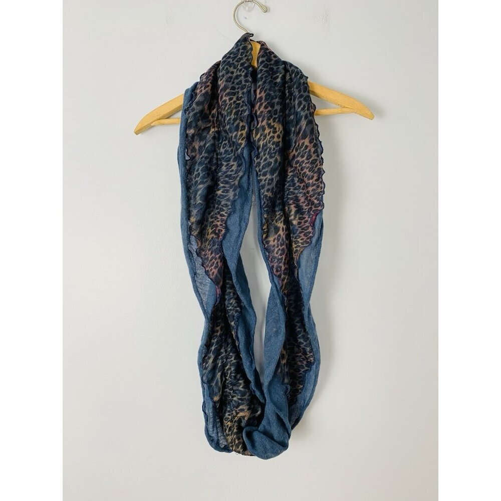 Multicolor Animal Print Infinity Scarf One Size Two Layer